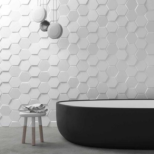 Original Hexagon 3D Leather Wall Panel