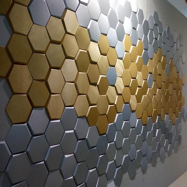 Original Hexagon 3D Leather Wall Panel