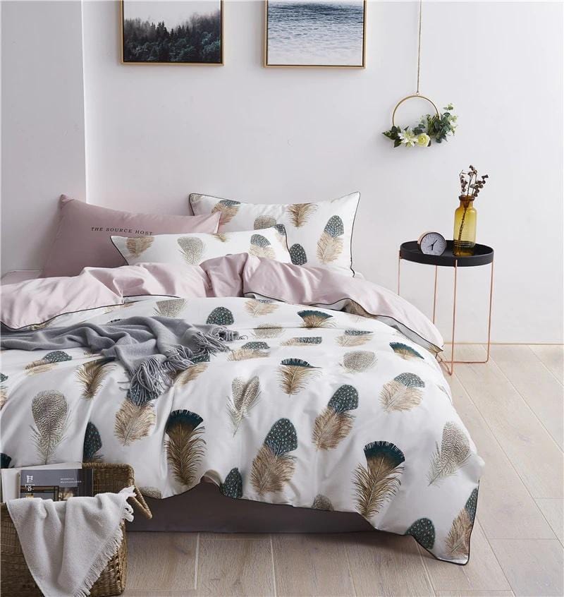 Feathers Duvet Cover Set (Long-Staple Sateen Cotton)
