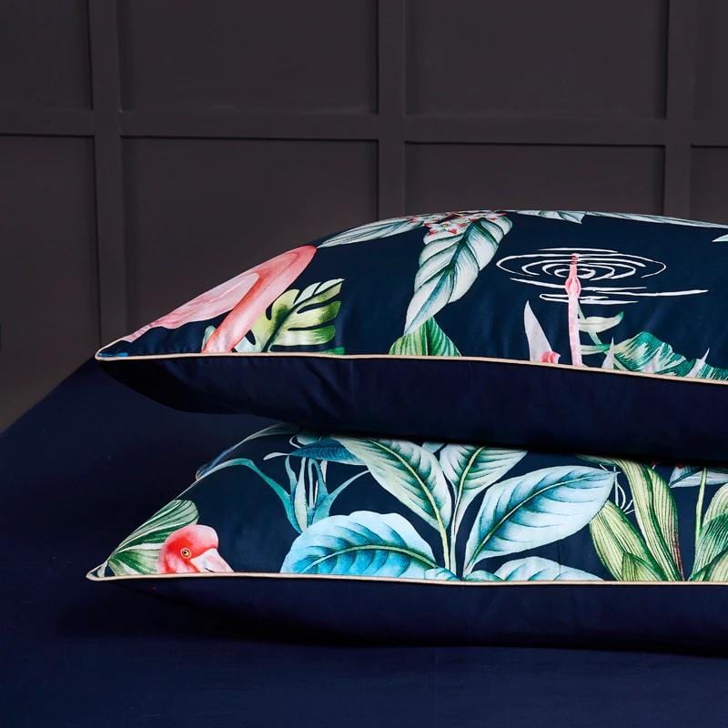 Flamingo Duvet Cover Set (Long-staple Sateen Cotton)