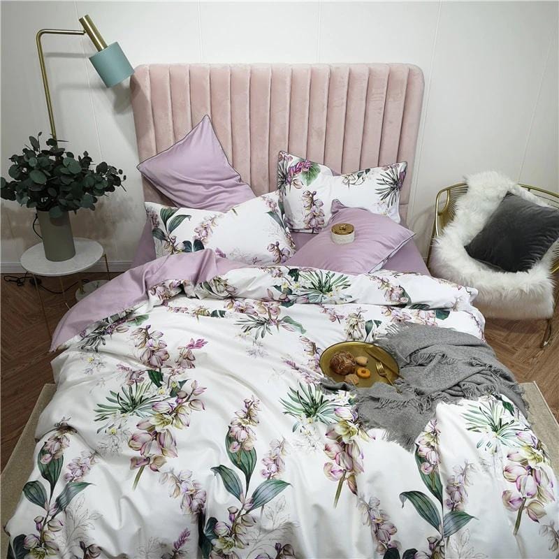 Gladiolus Duvet Cover Set (Long-Staple Sateen Cotton)