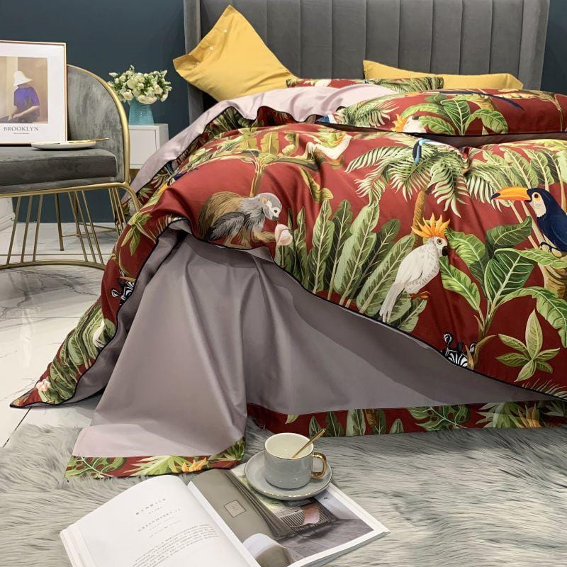 Jungle Fever Duvet Cover Set (Long-Staple Sateen Cotton)