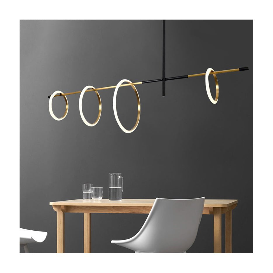 Ring Magnet Side Horizontal Chandelier ( 4 rings)