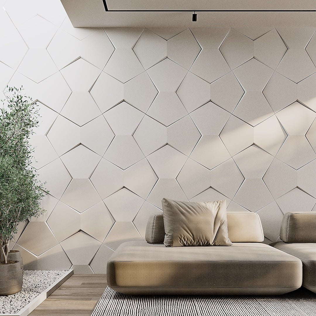 Bowtie Geometric 3D Leather Wall Panel