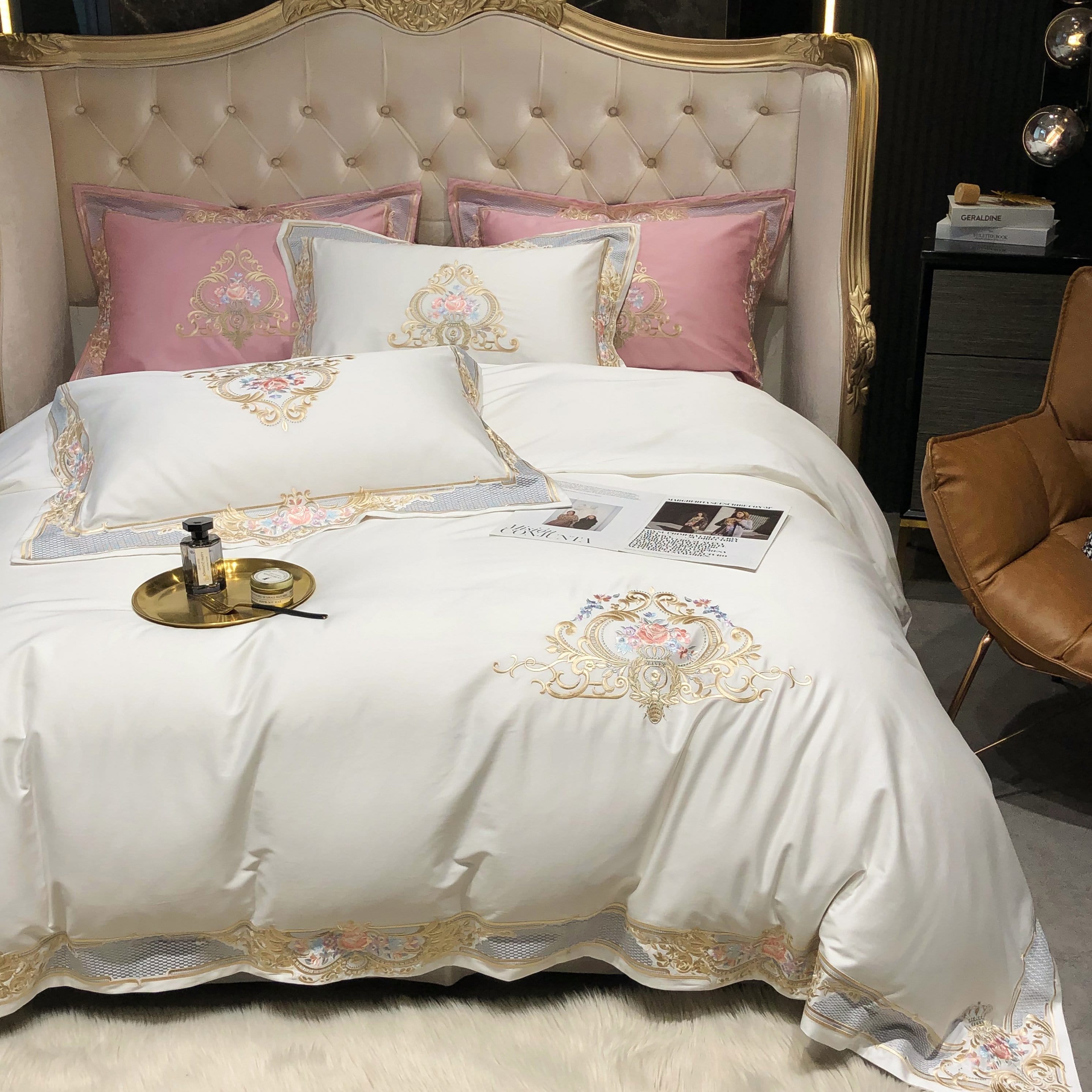 Prarie White Duvet Cover Set (Long-staple Sateen Cotton)