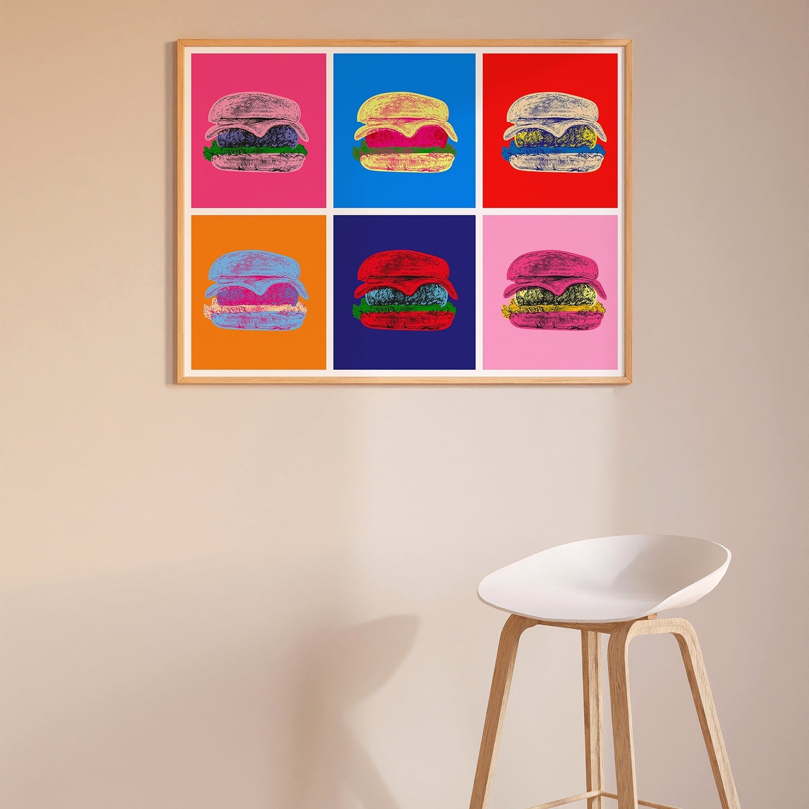 Hamburger Pop Art Illustration