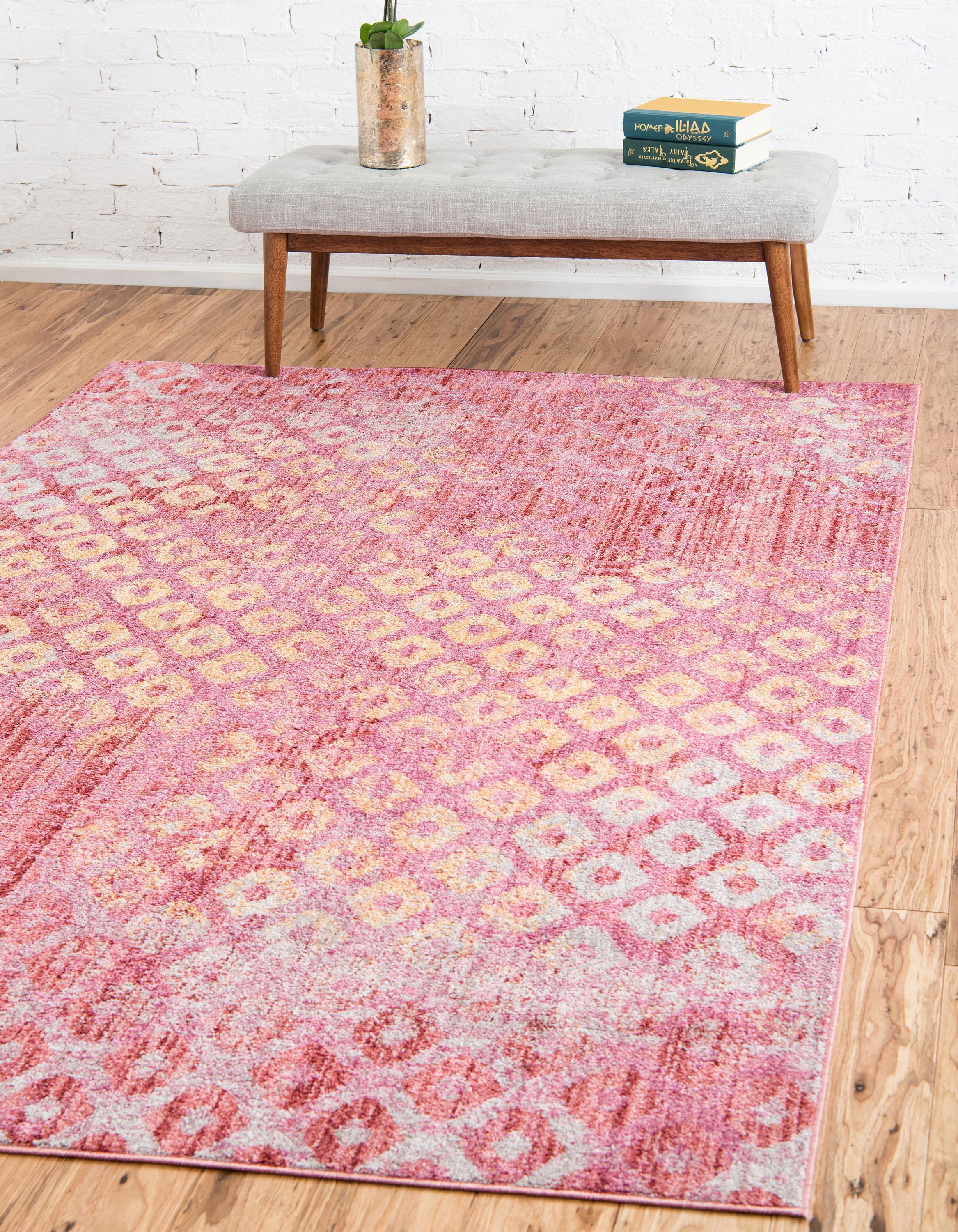 Devan - Rainbow Square Pattern Rug