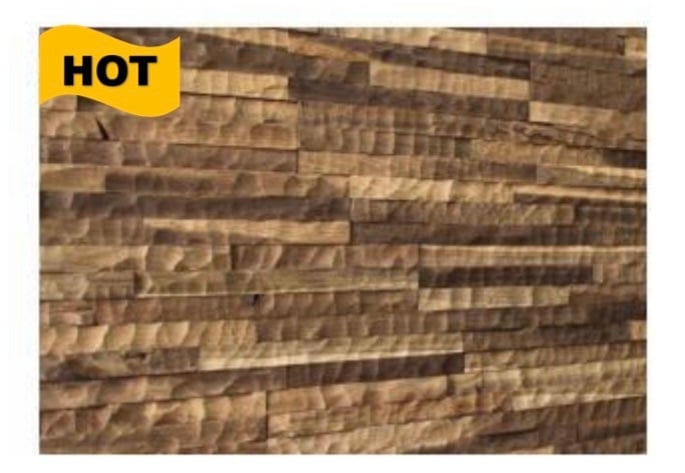 Textured Wood Wall Panel - Brown Tones (Set of 4 or 12)
