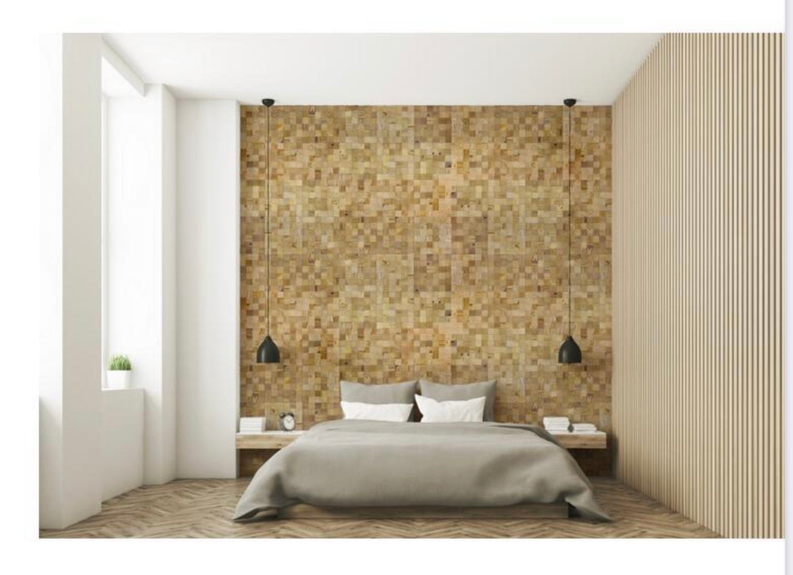 Mosaic 3D Wood Wall Panel - Pine (Set of 4 or 12)