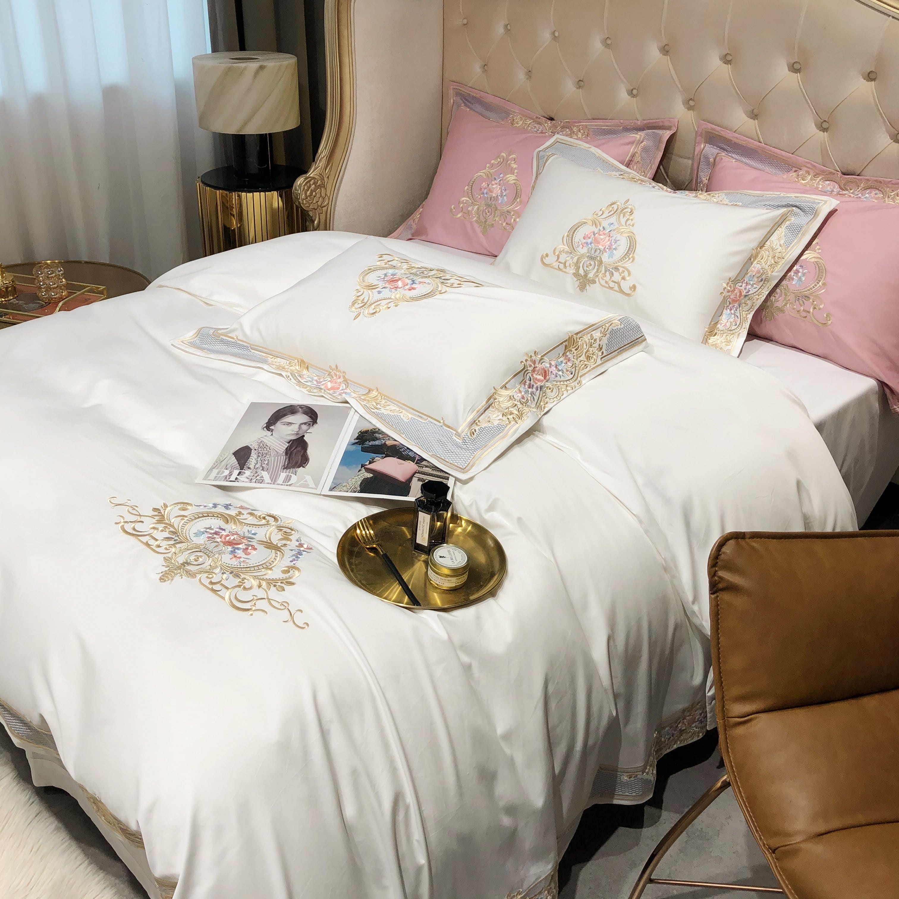 Prarie White Duvet Cover Set (Long-staple Sateen Cotton)