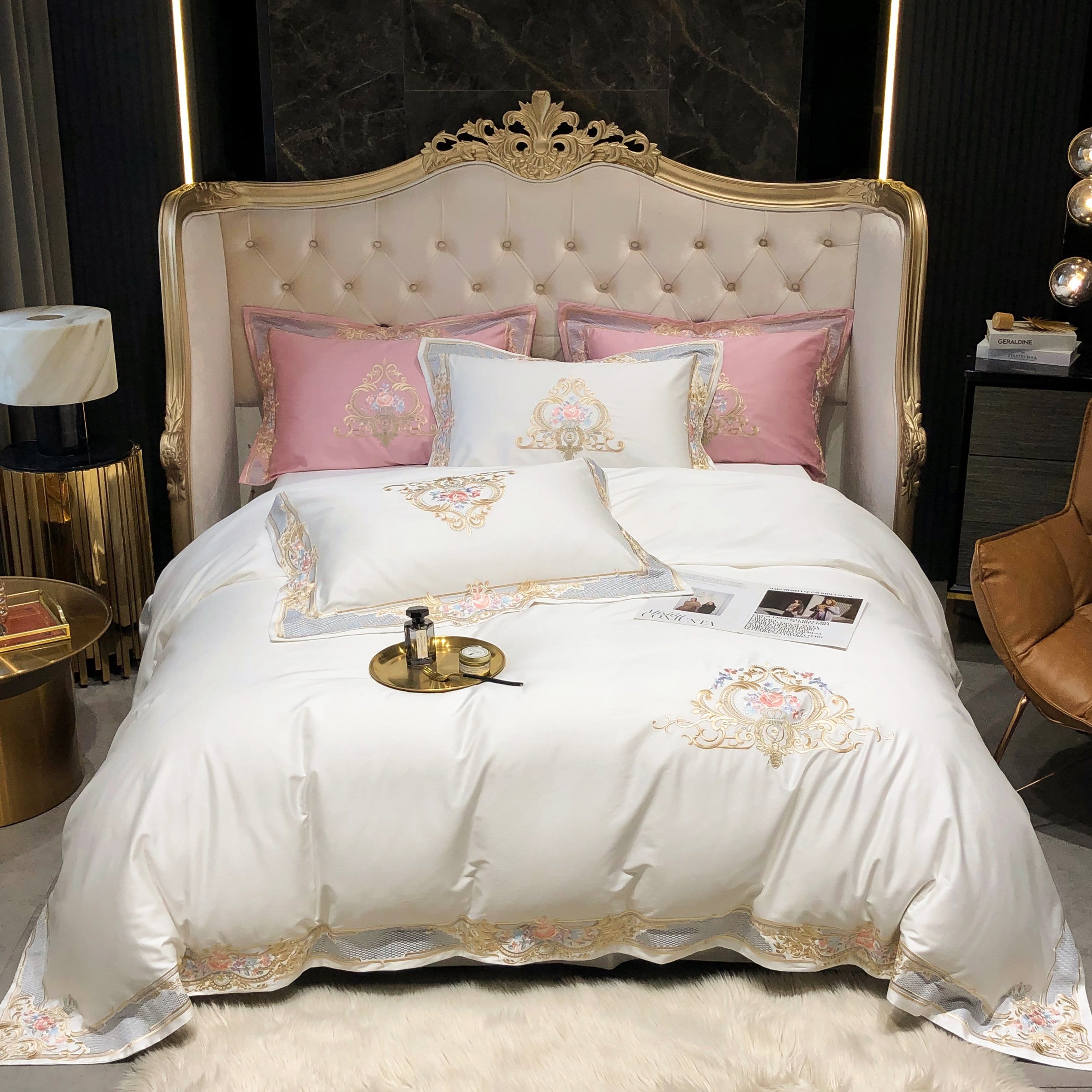 Prarie White Duvet Cover Set (Long-staple Sateen Cotton)