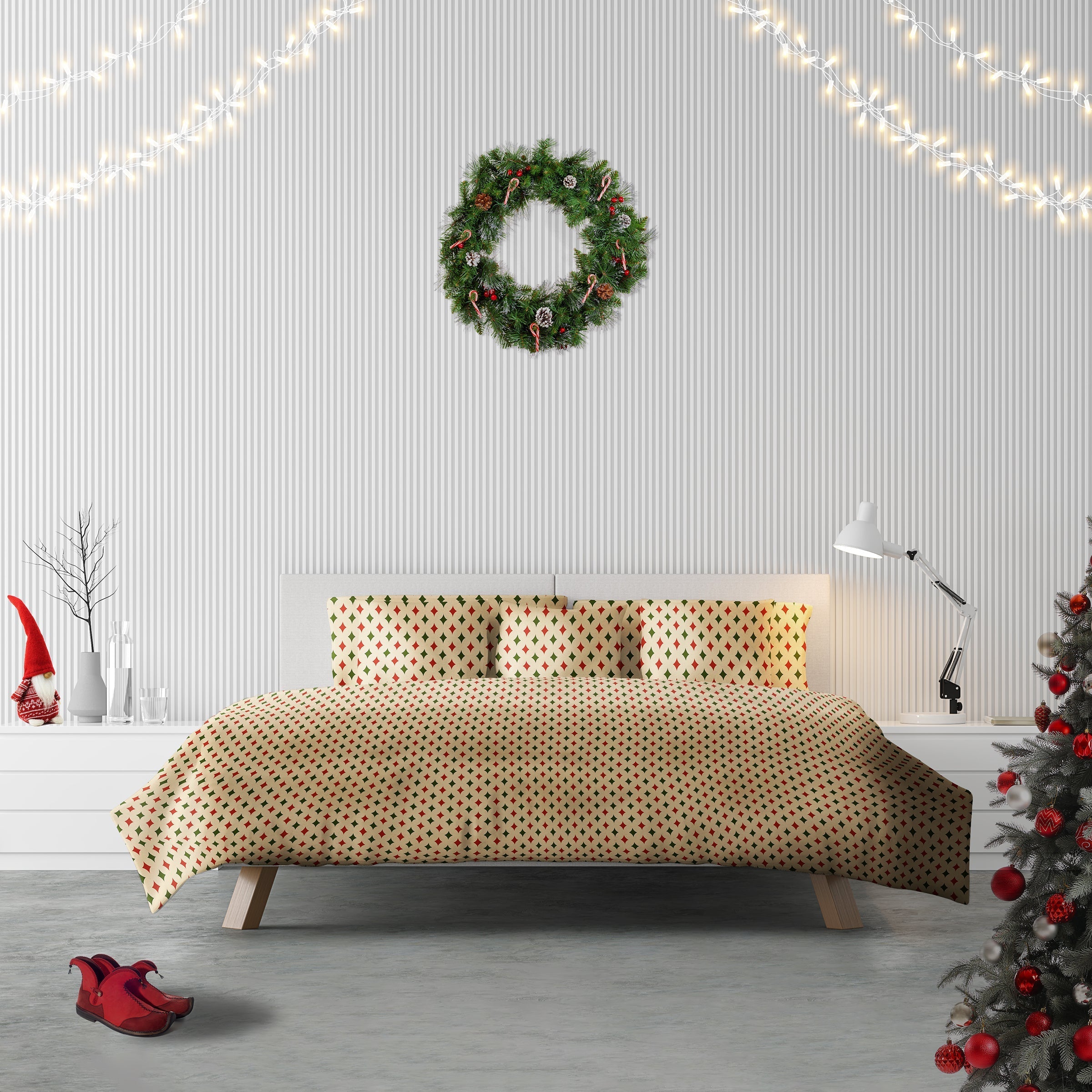 Antique Christmas Duvet Cover Set