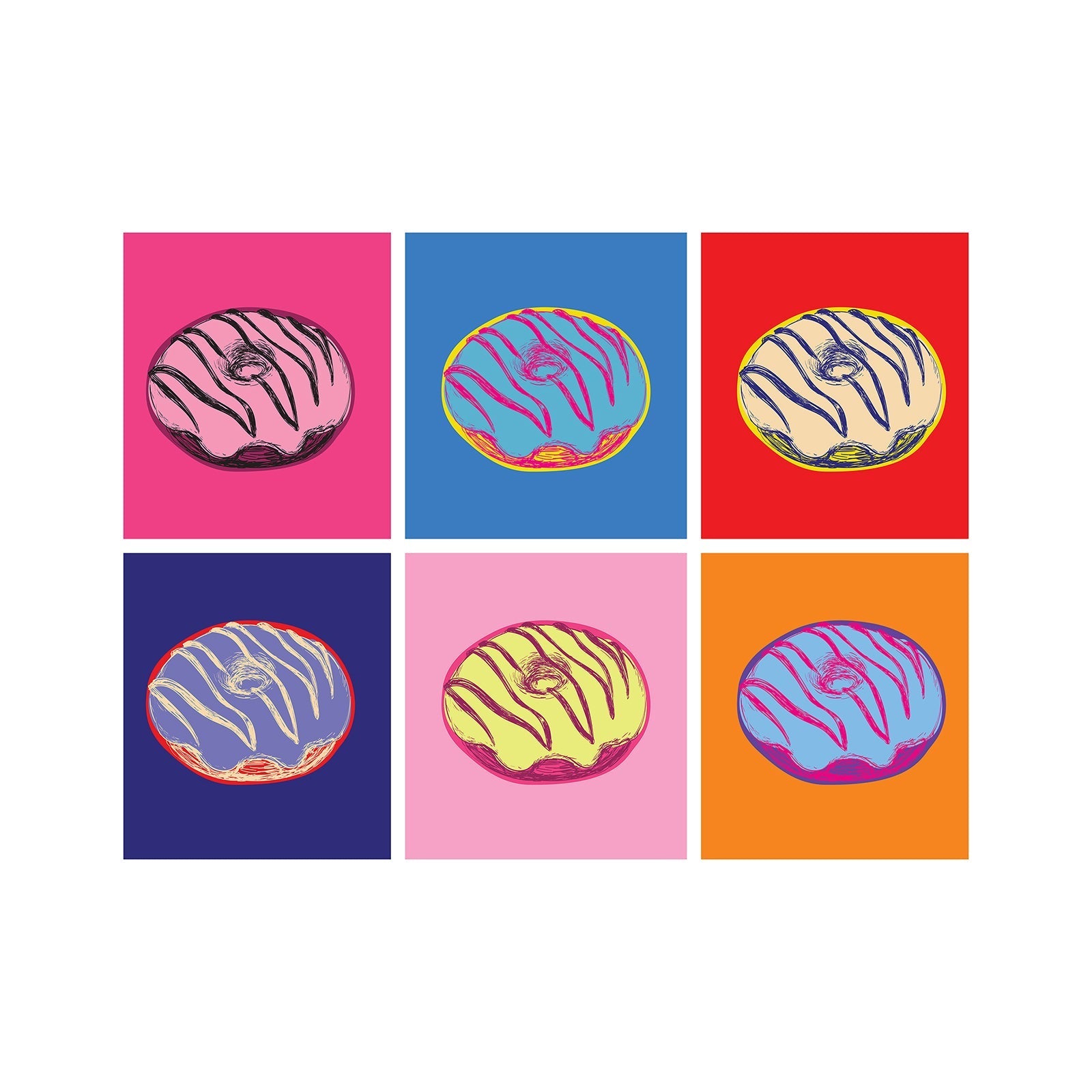 Donuts Pop Art Illustration