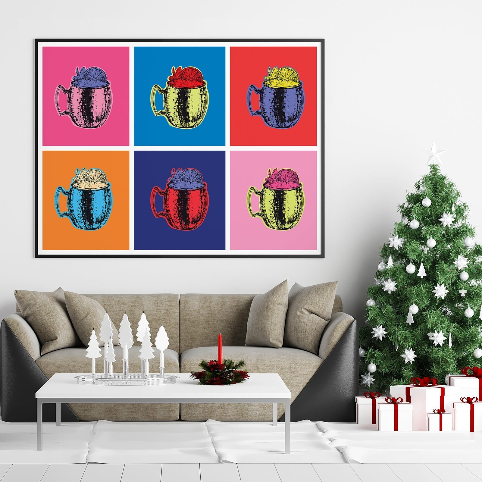 Moscow Mule Cocktail Pop Art Illustration