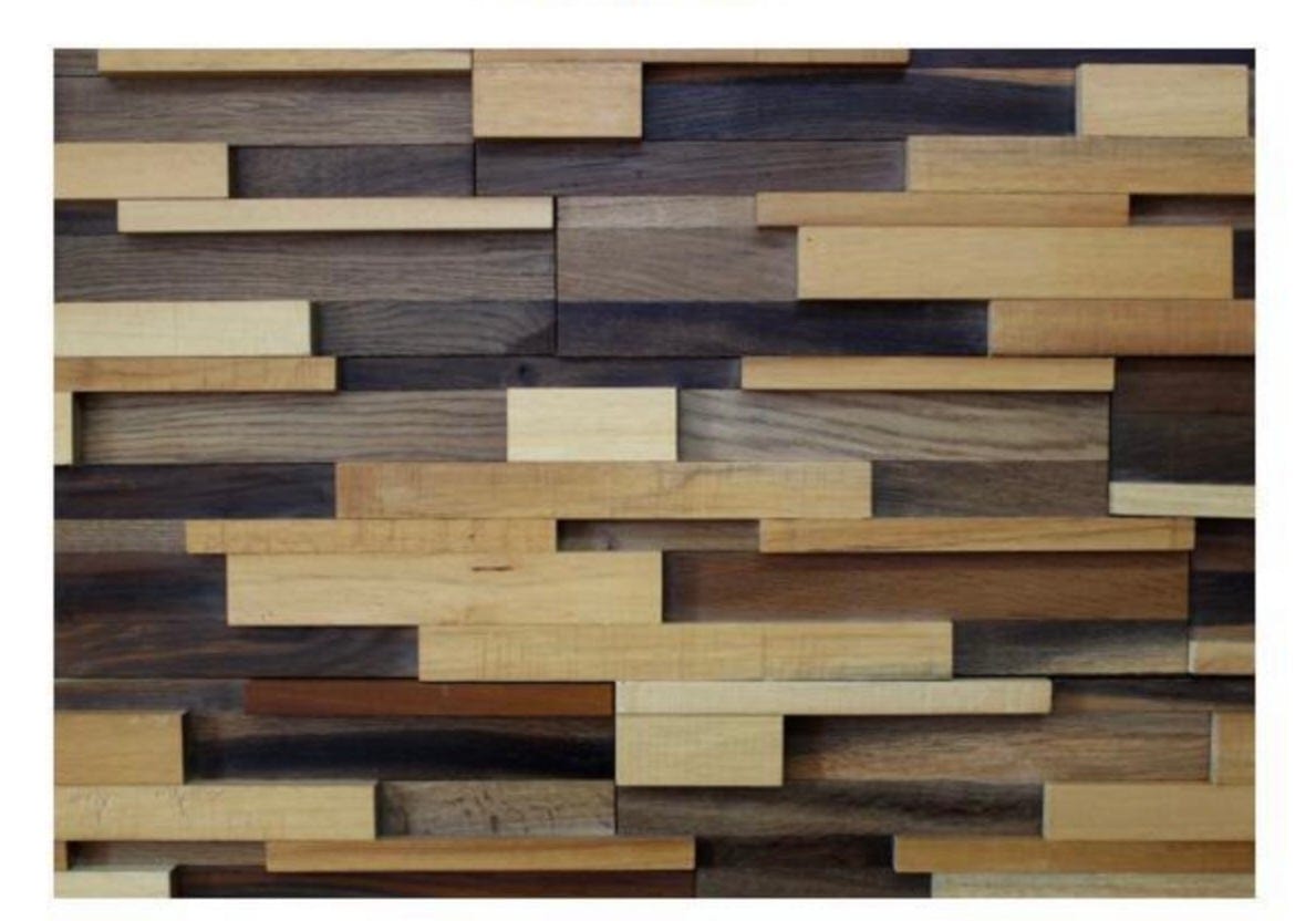 Ayumi 3D Wood Wall Panel - Oak/Birch (Set of 4 or 12)