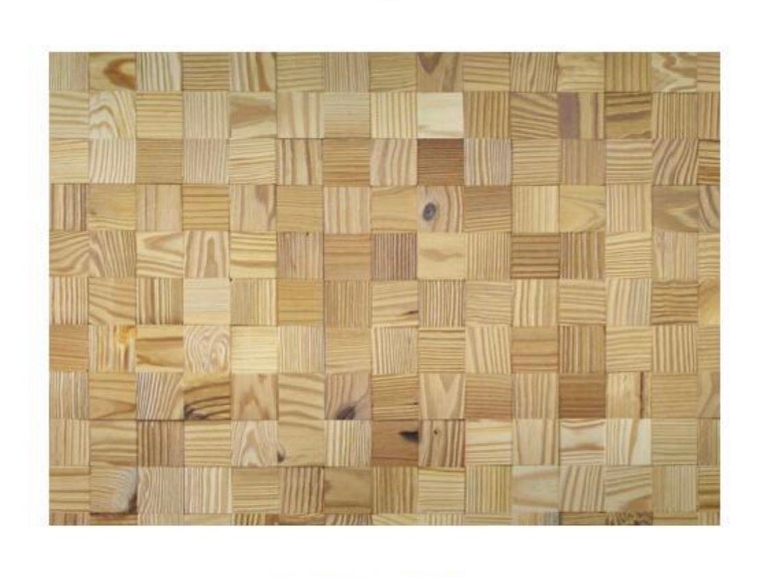 Mosaic 3D Wood Wall Panel - Pine (Set of 4 or 12)