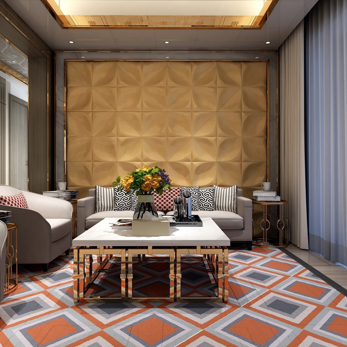 Florapod Square 3D Leather Wall Panel