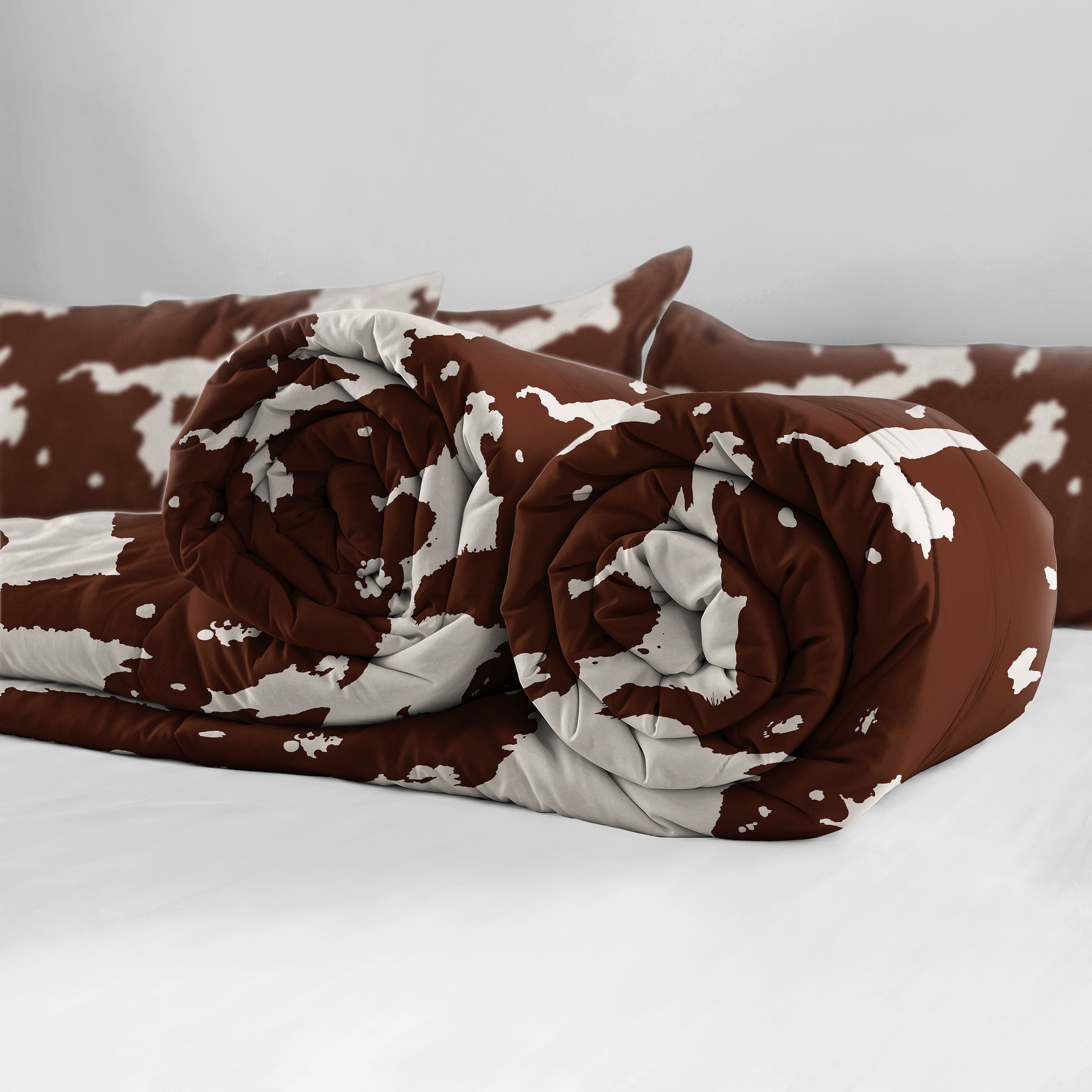 Brown Cow Skin Design Duvet Cover Set