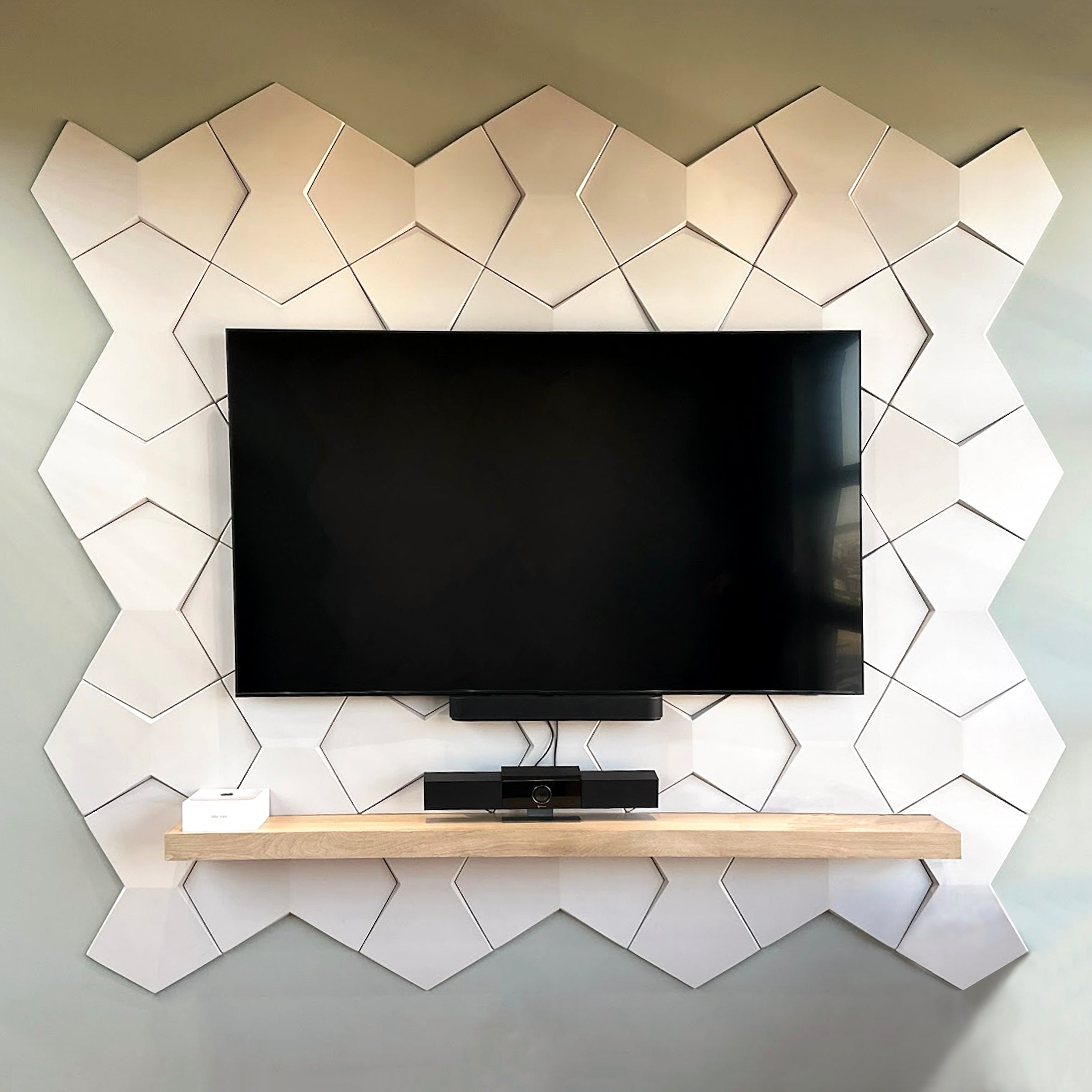 Bowtie Geometric 3D Leather Wall Panel