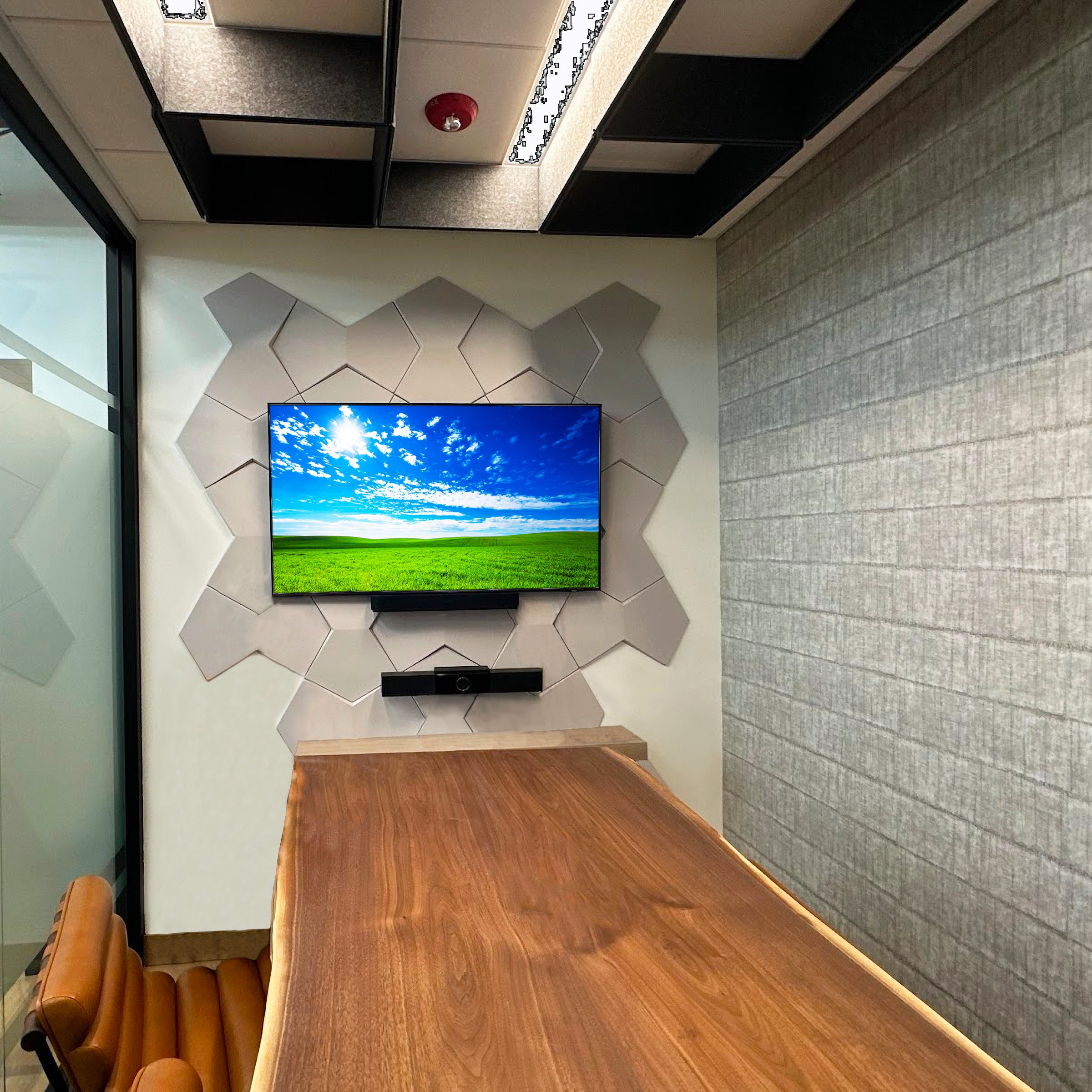 Bowtie Geometric 3D Leather Wall Panel