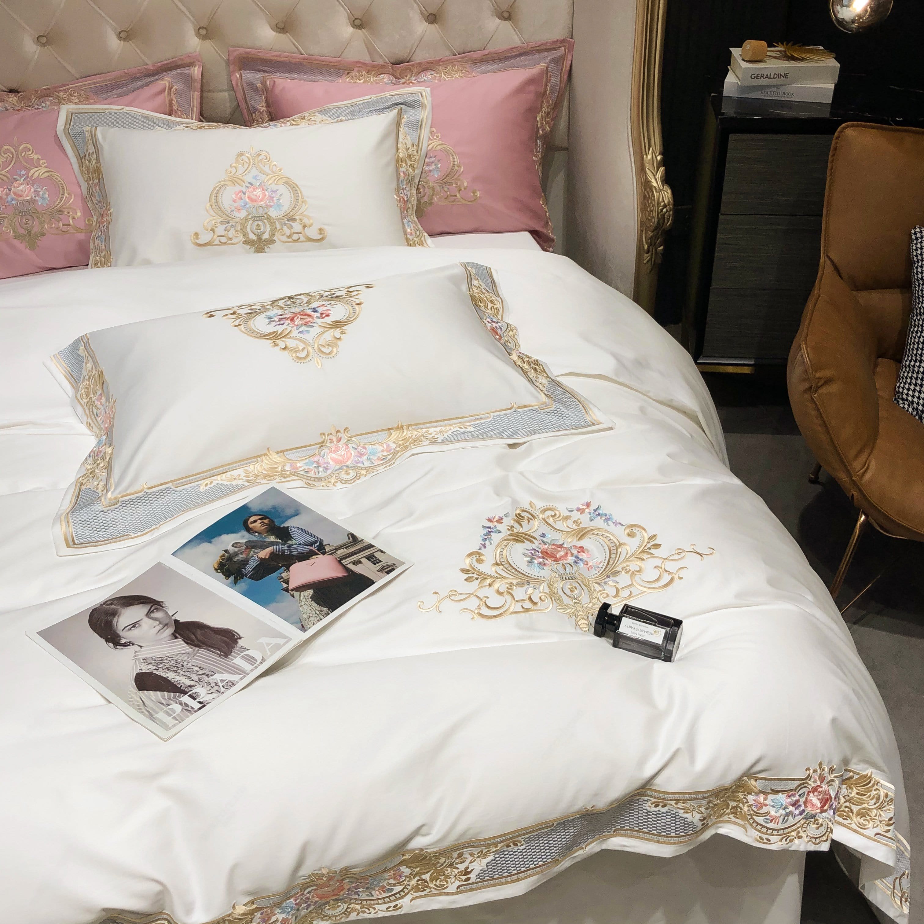 Prarie White Duvet Cover Set (Long-staple Sateen Cotton)