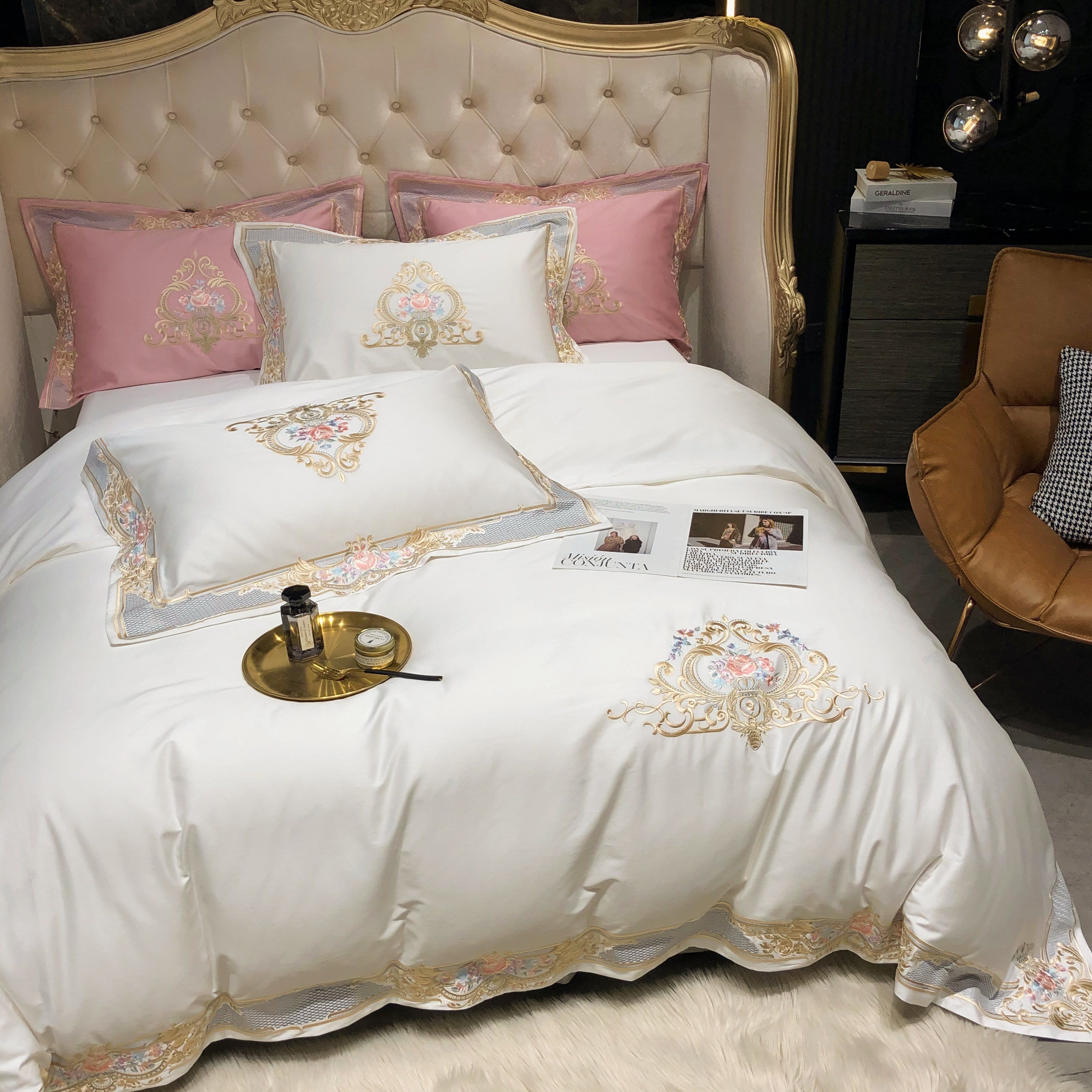 Prarie White Duvet Cover Set (Long-staple Sateen Cotton)