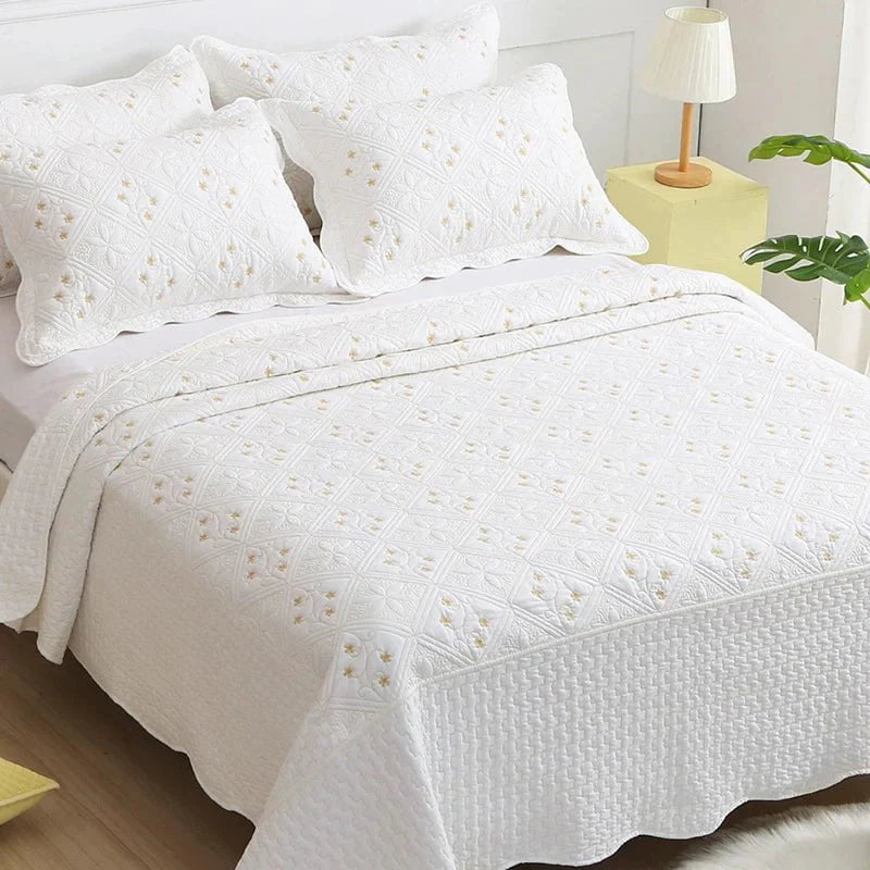 Floral Cue Coverlet Set