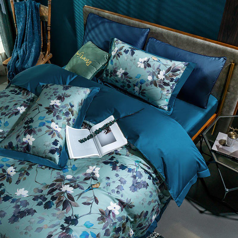 Watercolor Bloom Duvet Cover Set (Long-Staple Sateen Cotton)