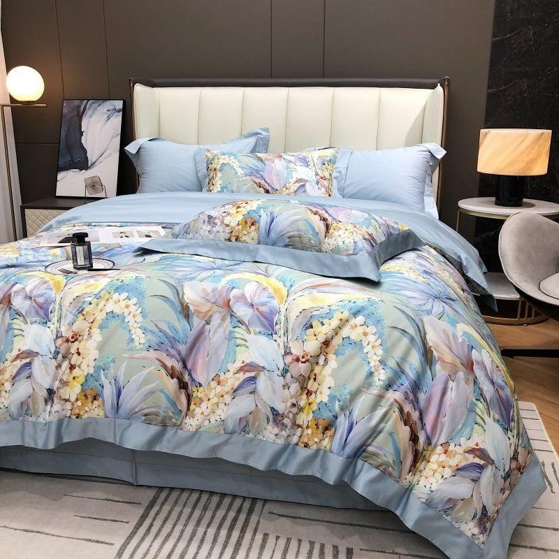 Hortensia Haven Duvet Cover Set (Long-Staple Sateen Cotton)