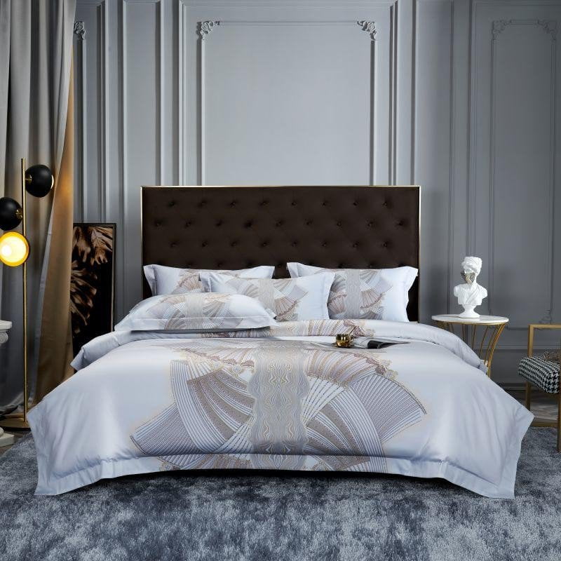 Silver Sails Duvet Cover Set (Long-staple Sateen Cotton)