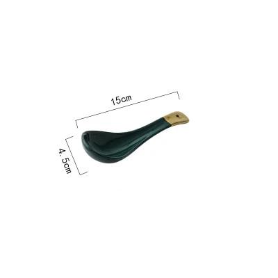 Emerald Green Gold Trim Ceramic Dinnerware