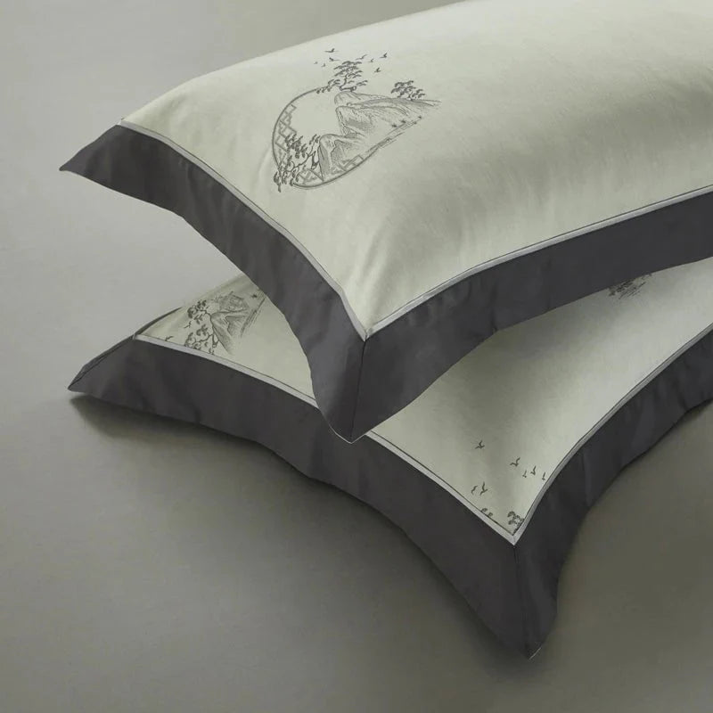 Tranquille Valleys Duvet Cover Set (Long-Staple Sateen Cotton)