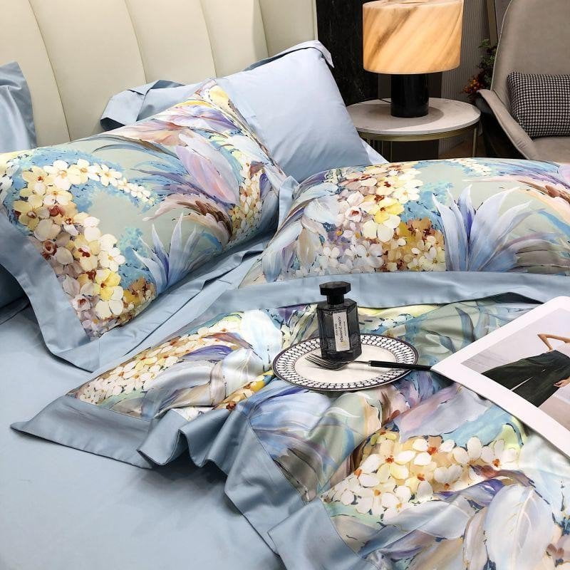 Hortensia Haven Duvet Cover Set (Long-Staple Sateen Cotton)