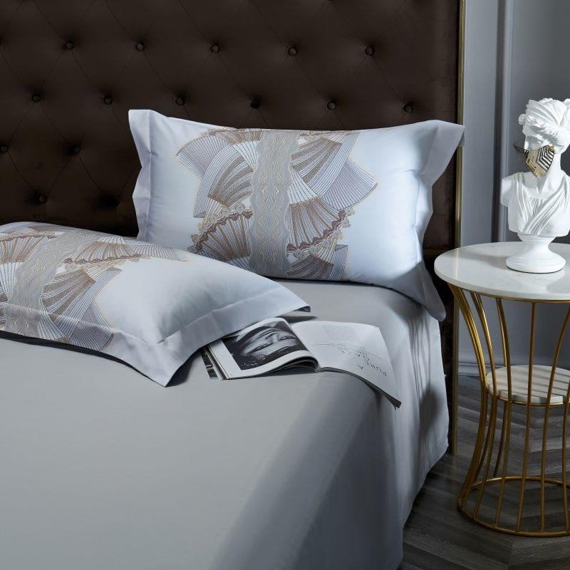 Silver Sails Duvet Cover Set (Long-staple Sateen Cotton)