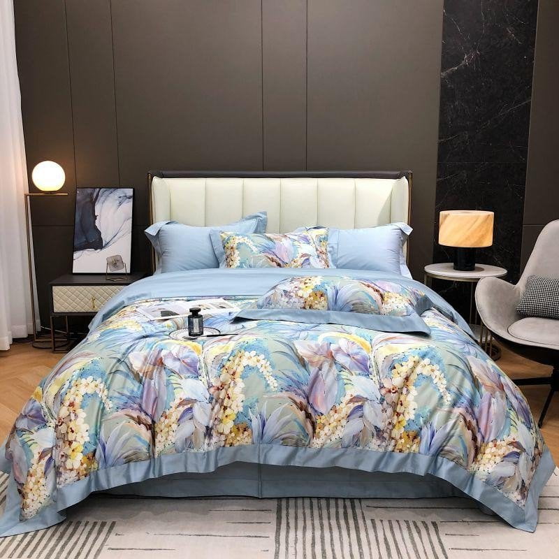 Hortensia Haven Duvet Cover Set (Long-Staple Sateen Cotton)
