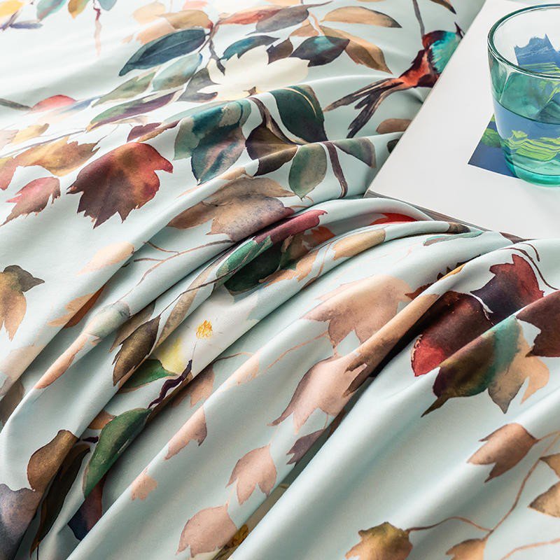 Watercolor Bloom Duvet Cover Set (Long-Staple Sateen Cotton)