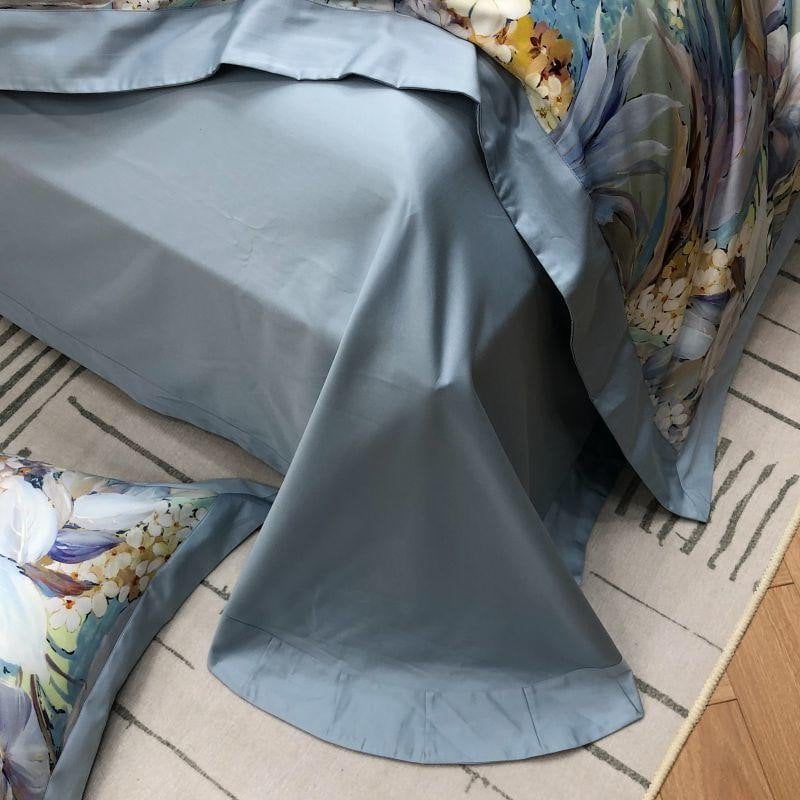 Hortensia Haven Duvet Cover Set (Long-Staple Sateen Cotton)
