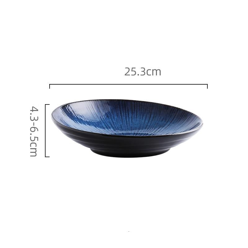 Nordic Ocean Blue Ceramic Dining Set