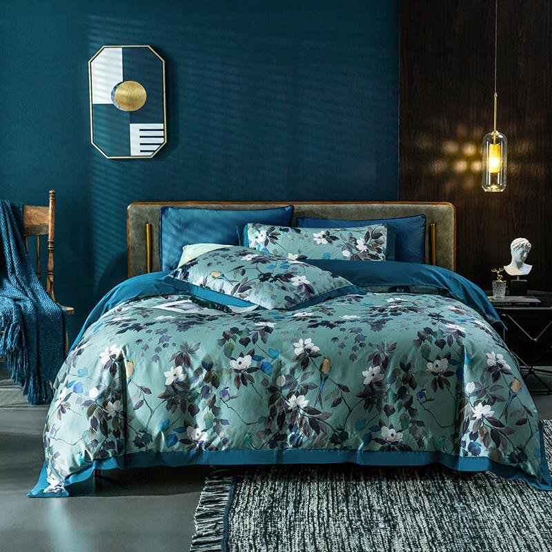 Watercolor Bloom Duvet Cover Set (Long-Staple Sateen Cotton)