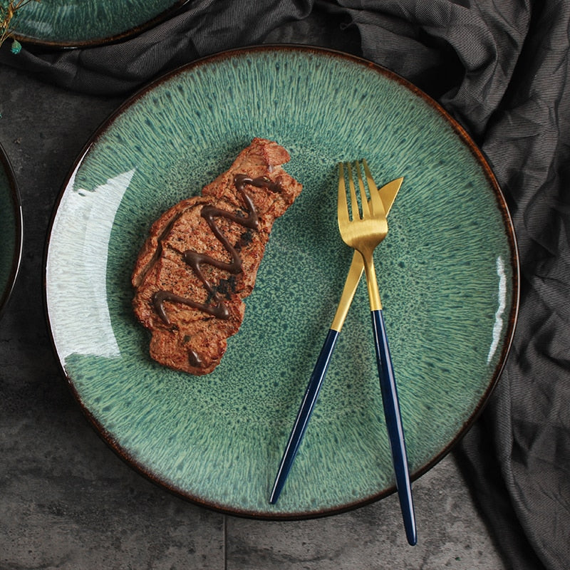 Peacock Green Ceramic Dinnerware
