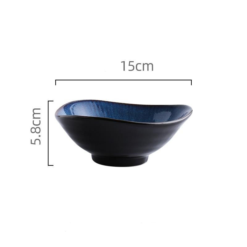 Nordic Ocean Blue Ceramic Dining Set