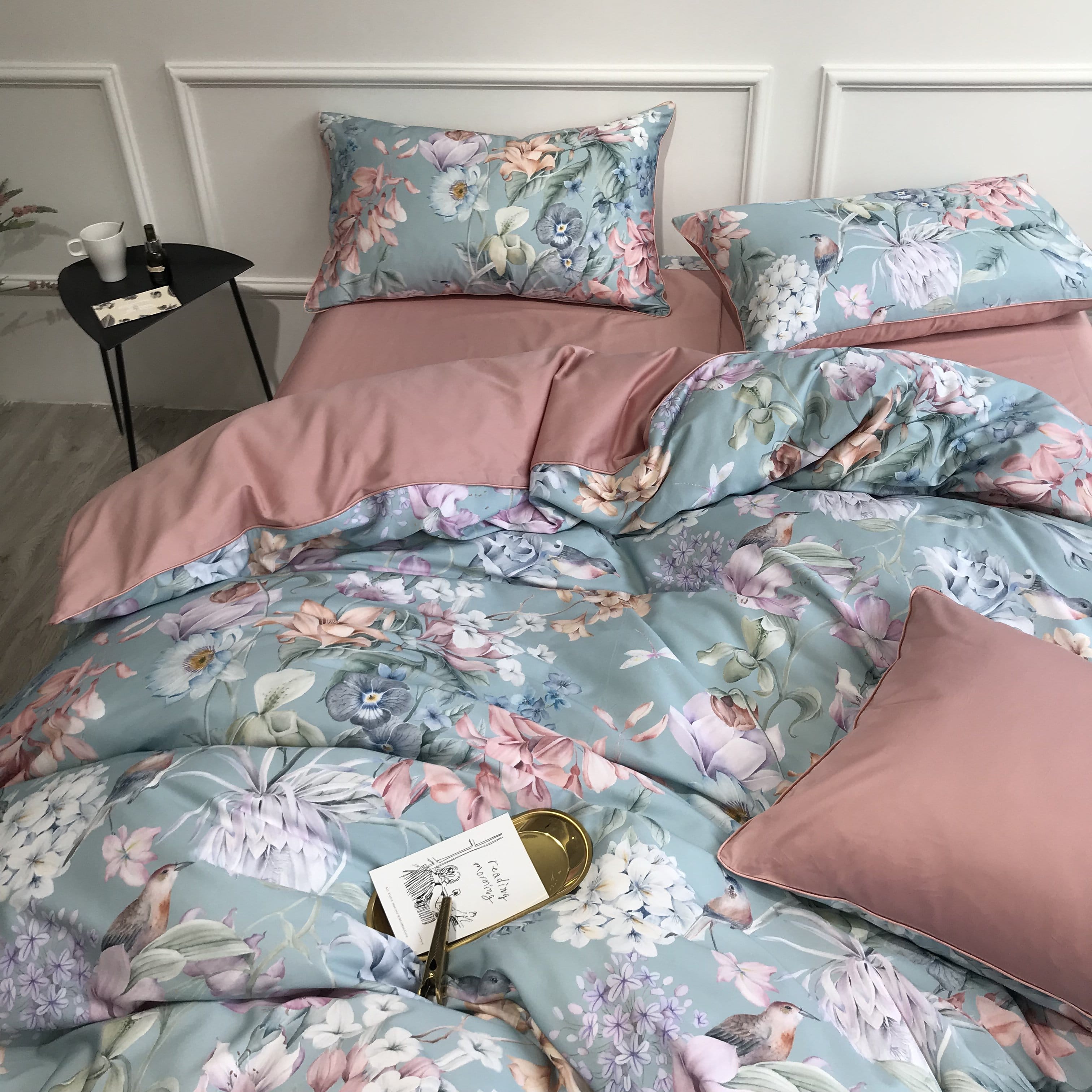 Sunset Blues Duvet Cover Set (Long-staple Sateen Cotton)