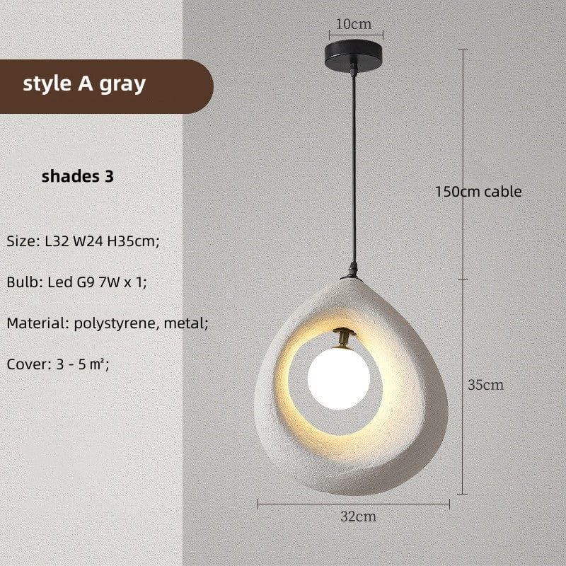 Circular Wabi Sabi Pendant Light