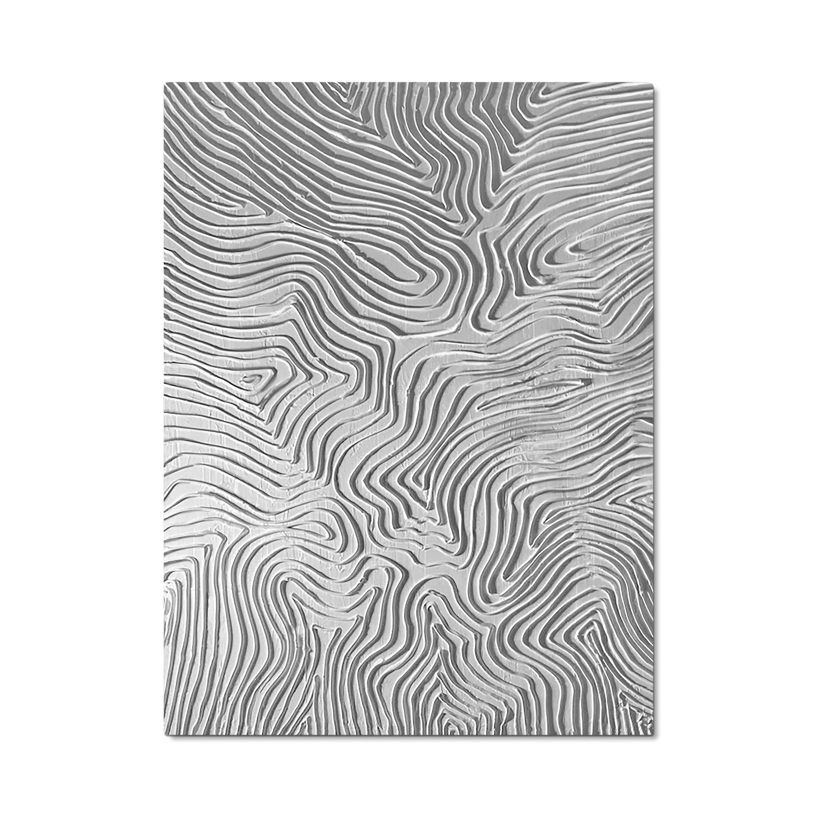 Organic White Line Texture Painting Wall Art