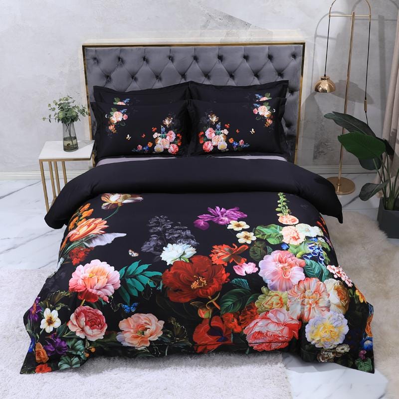 Fleur Beaucoup Duvet Cover Set (Long-staple Sateen Cotton)