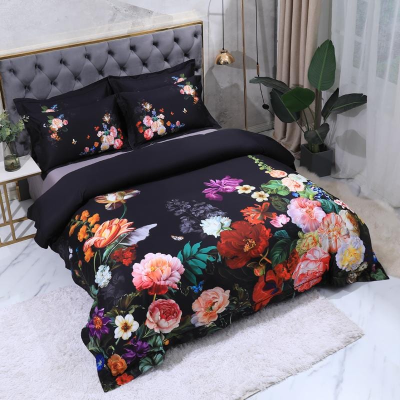 Fleur Beaucoup Duvet Cover Set (Long-staple Sateen Cotton)