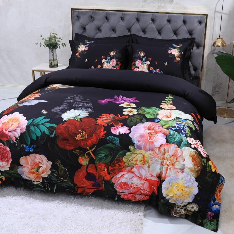 Fleur Beaucoup Duvet Cover Set (Long-staple Sateen Cotton)