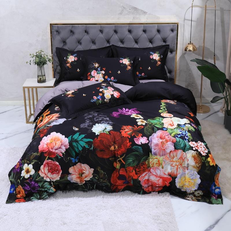Fleur Beaucoup Duvet Cover Set (Long-staple Sateen Cotton)