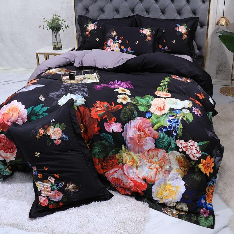 Fleur Beaucoup Duvet Cover Set (Long-staple Sateen Cotton)