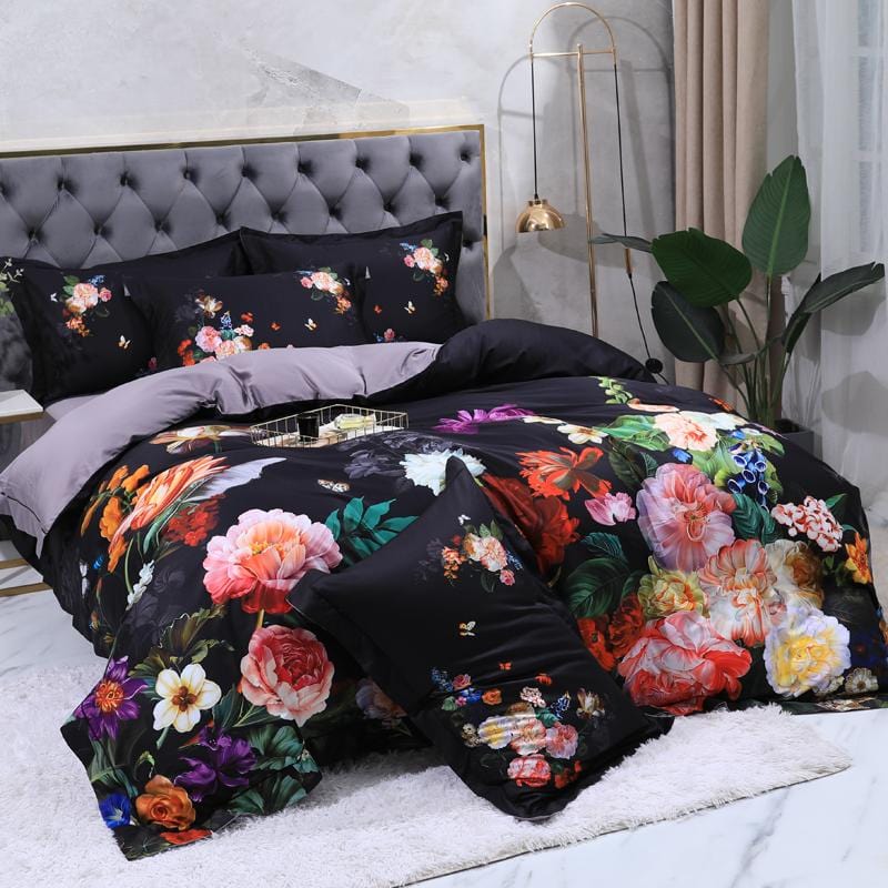 Fleur Beaucoup Duvet Cover Set (Long-staple Sateen Cotton)